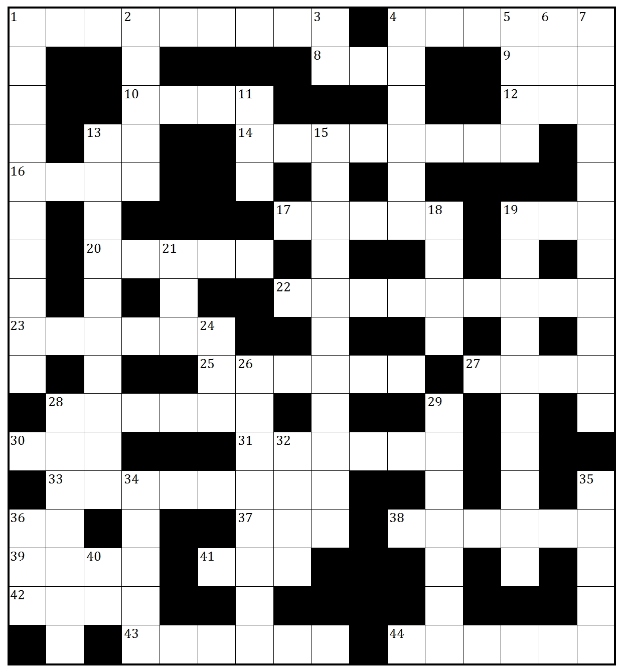 31 Crossword March 2013 grid