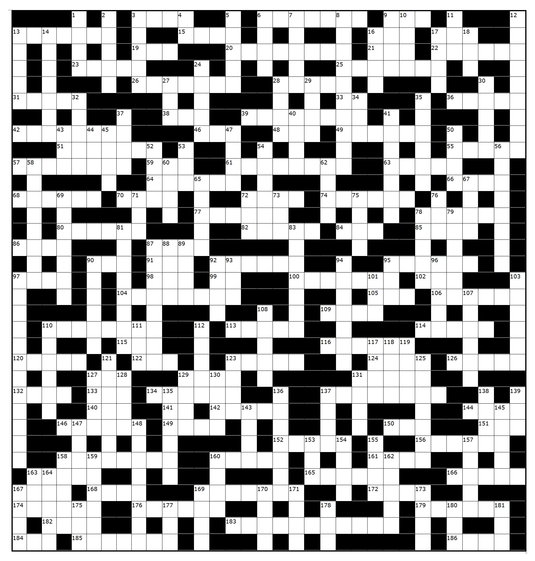 33 Crossword May 2013 Grid