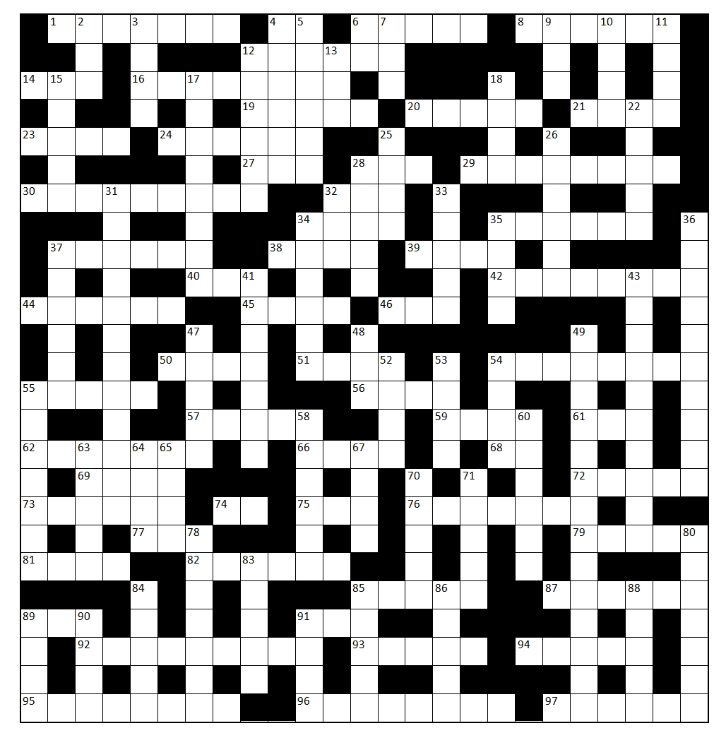 34 June 2013 crossword grid