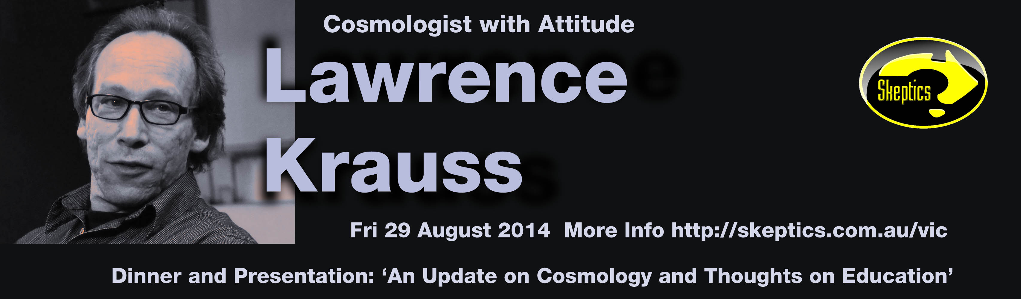 Dinner with Lawrence Krauss - click to see full size banner