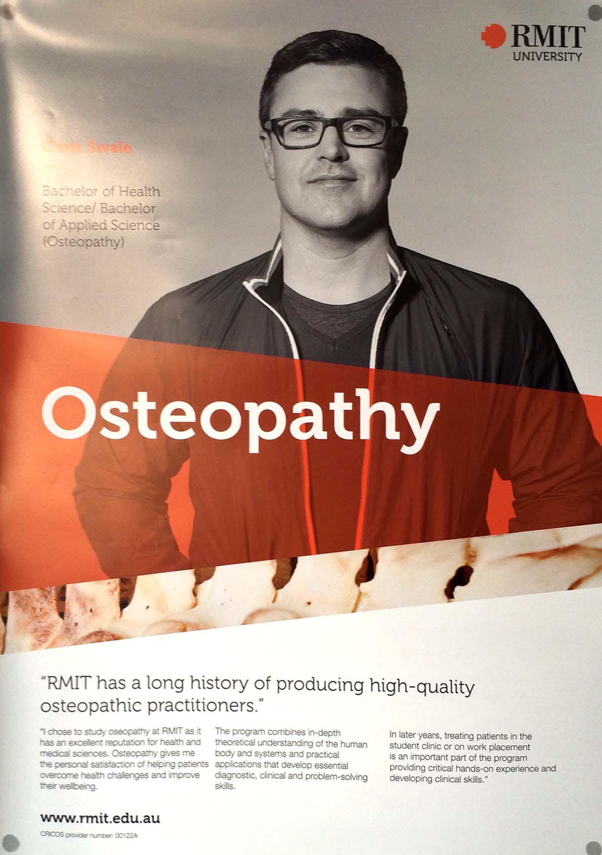 RMIT osteopathy promotional poster